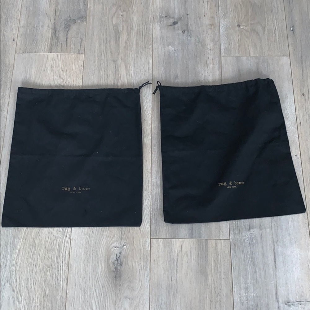 Rag & Bone Black 2 Drawstring Dust Bags